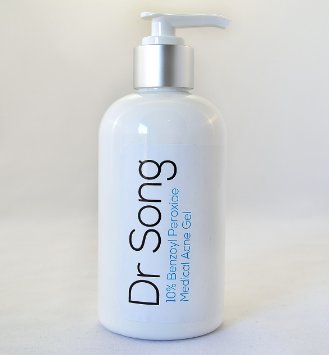 Dr Song Benzoyl Peroxide 10% Acne Wash Face, Body Non-Irritating Formula (8 oz)
