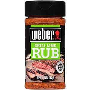 Weber Chili Lime Rub, 5.75 Ounce Shaker (Pack of 6)