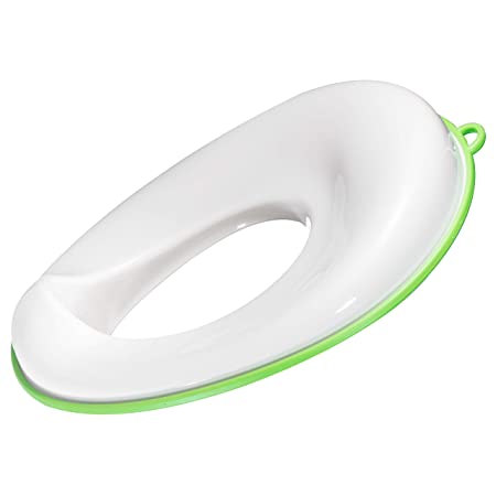 Potty Training Seat for Boys & Girls, Urine Splash Guard, Fits Oval & Round Toilet, No Slipping, Toddlers Love it, Home & Travel, Easy Training (Green) - PeekAboo