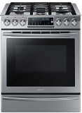 SAMSUNG NX58H9500WS Slide-In Gas Range with 5 Sealed Burners 30-Inch Stainless Steel