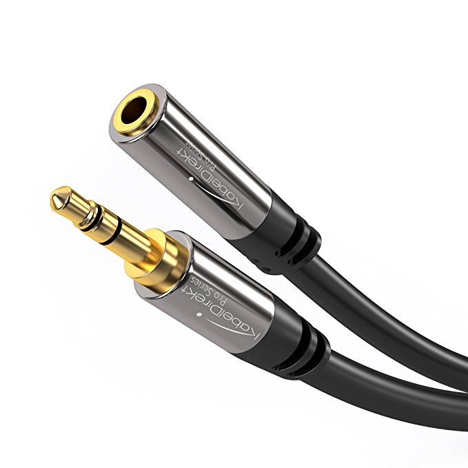 KabelDirekt 10m AUX Stereo Jack Extension Cable (3.5mm Male &gt; 3.5mm Female) PRO Series