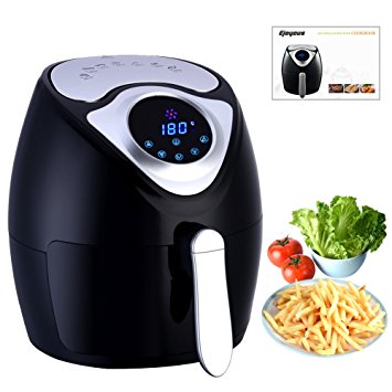 Air Fryer, Ejoyous Multi-function Electric Air Fryer with Rapid Air Circulation Technology and Time /Temperature Control LED Display,2.6L 1300W
