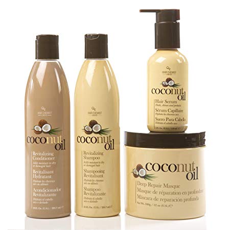 Hair Chemist Coconut Oil Deluxe Hair Care Collection - 4 Piece Set