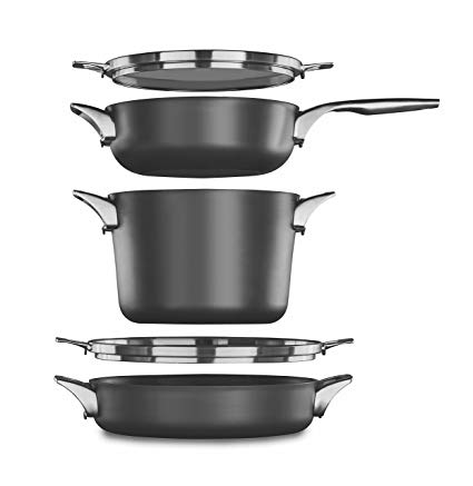 Calphalon Premier Space Saving Nonstick Supper Club Set