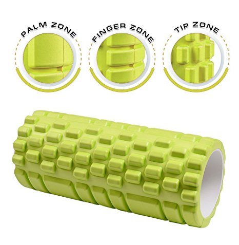 Dr. Health (TM) 13 Inch Deep Tissue Grid Yoga Fitness Massage Foam Roller (Green)