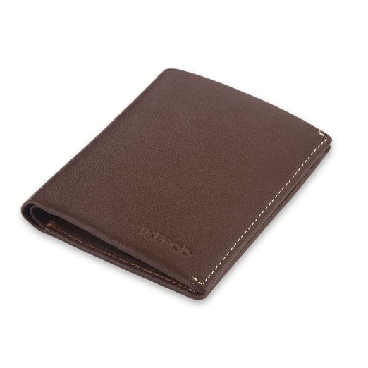 Ikepod Men's Slim Note Wallet | Full-grain Genuine Leather [ RFID Blocking and Slim Stitching !]