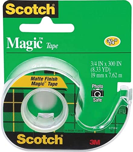 3M Magic Tape with Dispenser, 3/4" x 300"