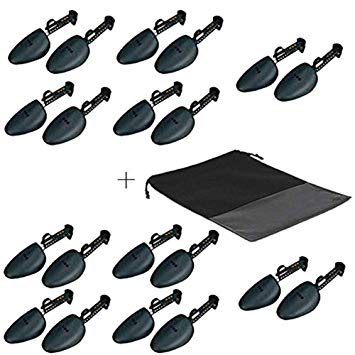 10 Pairs Practical Adjustable Length Men Women Shoe Tree Stretcher Boot Holder Shaper Support(Green)