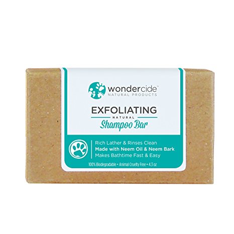 Wondercide Natural Neem Oil Shampoo for Dogs & Cats 4.3oz Eco-Friendly Bar