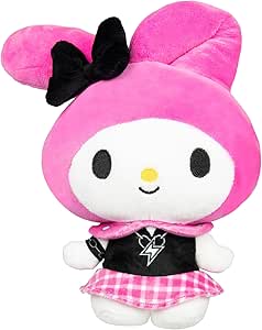 Hello Kitty and Friends Series 2, My Melody 8-inch Punks Plush - Officially Licensed Sanrio Product from Jazwares - Ages 6