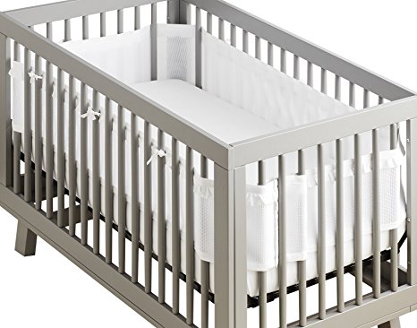 BreathableBaby Deluxe Breathable Mesh Crib Liner, White