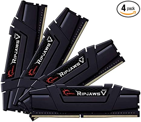 G.Skill RipJaws V Series 128GB (4 x 32GB) 288-Pin SDRAM PC4-28800 DDR4 3600 CL18-22-22-42 1.35V Quad Channel Desktop Memory Model F4-3600C18Q-128GVK