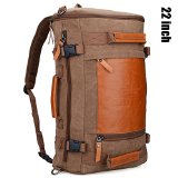 Witzman Mens Retro Canvas Travel Casual Duffel Bag Travel Rucksack Backpack Shoulder Outdoor