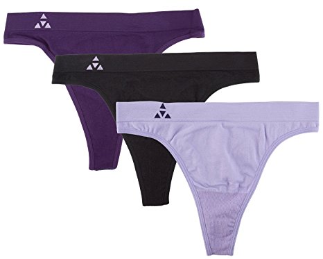 Balanced Tech Women's Seamless Thong Panties 3-Pack - Assorted Colors
