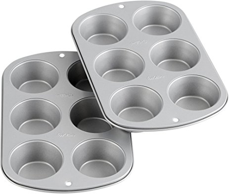 Wilton Recipe Right Non-Stick Standard Muffin Pan Multipack, 6-Cup (2-Pack)