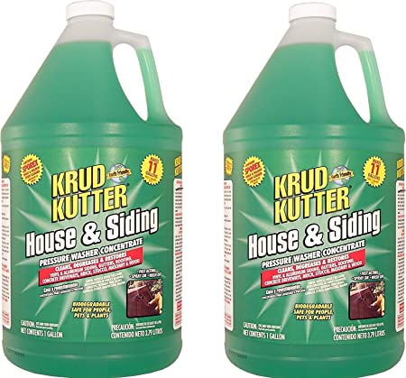 Krud Kutter HS01 Green Pressure Washer GLOHBVS Concentrate House and Siding Cleaner with Mild Odor, 1 Gallon