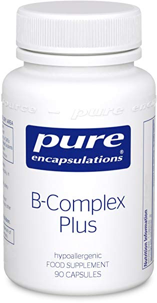 Pure Encapsulations - B-Complex Plus - Balanced B Vitamin Formula With Active Folate - 60 Capsules
