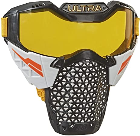 NERF Ultra Battle Mask -- Adjustable Head Strap, Breathable Design -- Wearable Face Shield Ultra Battlers