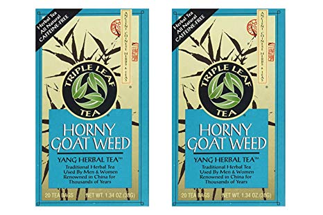 Triple Leaf Tea, Horny Goat Weed - 20 Tea Bags (Pack of 2)