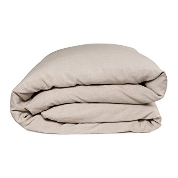 European Made Pure Linen Duvet Cover. 100% Fine Organic and Natural Flax (Full, Natural)