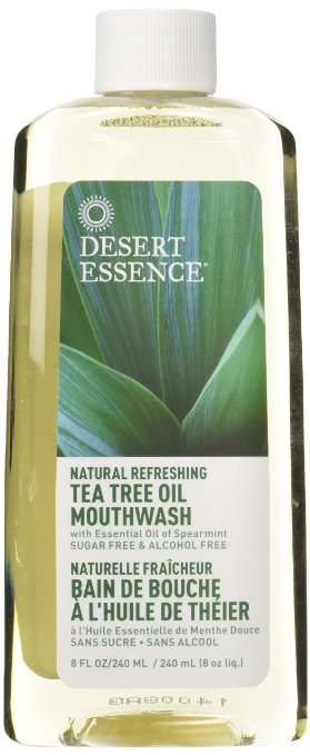 Desert Essence Tea Tree Oil Mouthwash Spearmint -- 8 fl oz