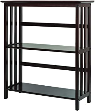 Casual Home Mission Style 3 Shelf Bookcase, Espresso