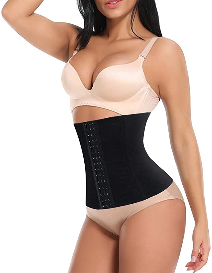 Bafully Womens Waist Trainer Corset Postpartum Recovery Belt Band Tummy Control Body Shaper for Weight Loss