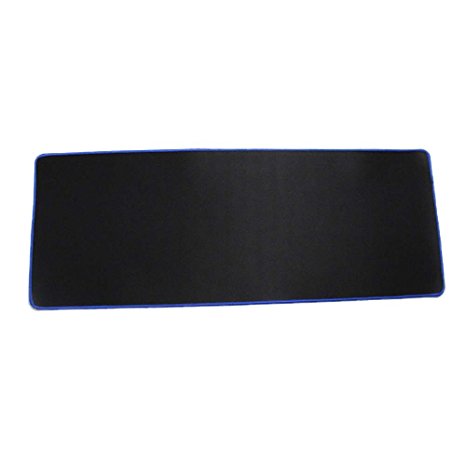 Extended Gaming Mouse Pad,Large Size 31.5 x 11.8 inches (Blue Edge)