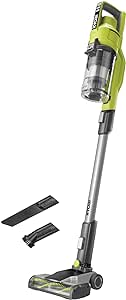 RYOBI - Aspirador de Escoba sin Cable 18V ONE  - Depósito 0,6l - Caudal 820l/min - Tubo Extraíble - Ideal para Limpieza de Suelos Duros, Parquet, Alfombras - sin Batería ni Cargador - RSV18-0