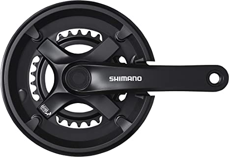 Shimano Tourney/TY FC-TY501 chainset 46/30, double, 7/8-speed, 170 mm, with chainguard, black