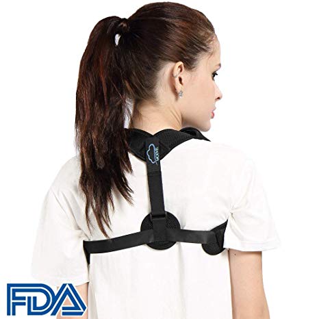 Modvel Breathable Posture Corrector for Men & Women | Adjustable (25”-45”) Back Support Posture Brace | Comfortable Clavicle | Relieve Back Pain & Reduce Pressure On Spine | Bonus Comfy Pads (MV-130)