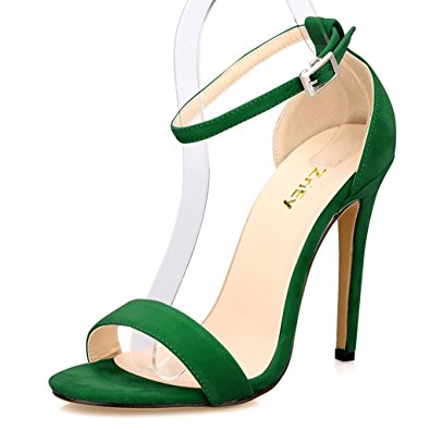 ZriEy Women's Ankle Strap Dress High Heel Sandals Stilettos 11CM Open Toe Heeled Sandal for Wedding Party Evening Business Shoes