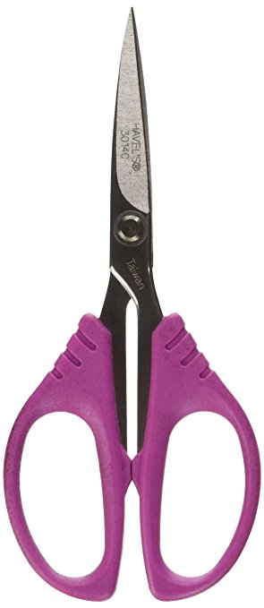 Havel's Sew Creative 5-1/2-Inch Curved Tip Sewing/Quilting Scissors-Pink Comfort Grips