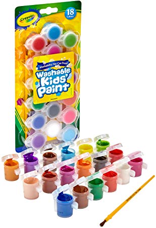 Crayola Washable Kids Paint, Pack of 18 - Multicolour