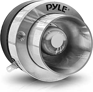 Pyle 2.5" Titanium Tweeter with Die-Cast Aluminum Frame - 100 Watts, 1'' Voice Coil, Car Audio Tweeter for Stereo and Speaker - PDBT30, Yellow