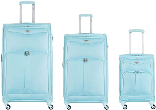 Flight Knight Lightweight 4 Wheel 800D Soft Case Suitcases Maximum Size for Delta, Virgin Atlantic Airlines Cabin & Hold Luggage Options Approved for 67 Airlines Including easyJet, BA & Many More!