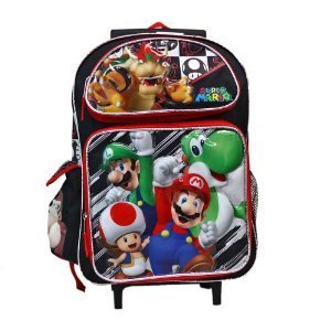 Rolling Backpack - Nintendo - Super Mario and Friends 16" School Bag