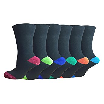 Bluemoon Bedding® 12 Pairs Mens Designer Socks Cotton Rich, Comfortable, Breathable, Non-allergenic Size 6-11