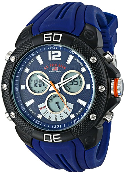 U.S. Polo Assn. Sport Men's US9496 Analog-Digital Display Analog Quartz Blue Watch