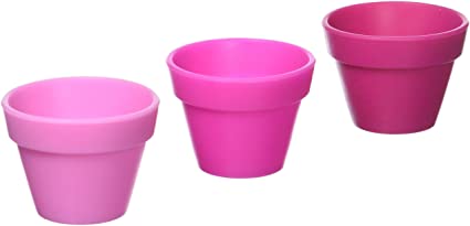 Fusionbrands PetitePot Set of Silicone Pinch Bowls for Cooking, Food Prep, Seasoning, Baking, Snacking and Organizing,  Fuchsia, 3 pack