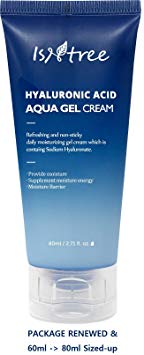 ISNTREE Hyaluronic Acid Aqua Gel Cream 2.71 fl.oz. (80ml) Night Cream, Day Cream, Deep Moisturizing, Skin Protection, Sebum Control, Smoothing |
