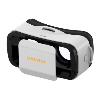 Virtual Reality Goggles, VIIVRIA ® New Update Super Mini 3D VR Virtual Reality Headset 3D Glasses VR BOX For 4.5-6.1inch IOS Android Smartphone (White)