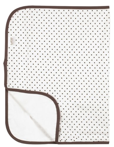 Kushies Deluxe Flannel Change Pad, White with Brown Dots