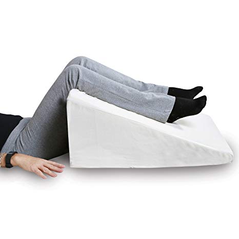 SUPPORT PLUS Bed Wedge Pillow - Premium Hybrid Memory Foam Triangle Cushion to Elevate Upper Body - Recommended for Acid Reflux, Snoring and GERD - Washable, Removable Cover 12.5" High