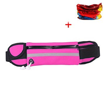 Veliis Waist Pack with Two Pockets-Running Pouch Belt - iPhone 6, 7 Plus Holder for Runners - Best Running Gear for Hands Free Workout- Water Resistant & Reflective Fitness Accessories