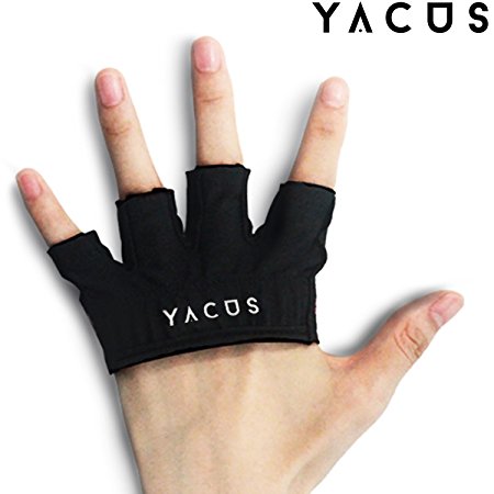 YACUS Fitness Gloves - Men & Women's Four Finger Gloves for Weightlifting, WODs & Gym, Yoga with Silicone Grip Palm