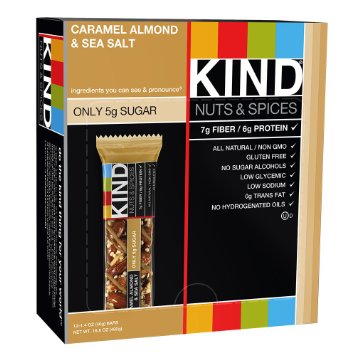 KIND Nuts and Spices Caramel Almond and Sea Salt 14 Ounce 12 Count