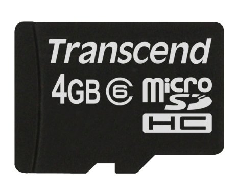 Transcend microSDHC class 6 Memory Card without Adapter 4 gb