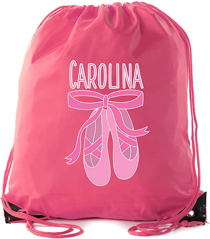 Custom Dance Bags, Ballet Drawstring Backpacks, Personalized Dance Backpacks for Girls