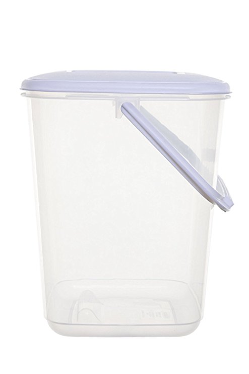 Whitefurze Clear Plastic Food Canister with Handle 10L